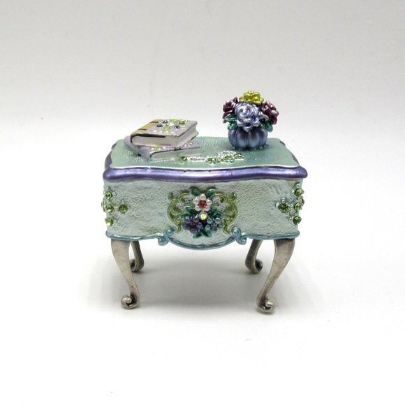 Swarovski crystals rhinestone ring box - trinket box - desk - table top - Picture 2 of 13